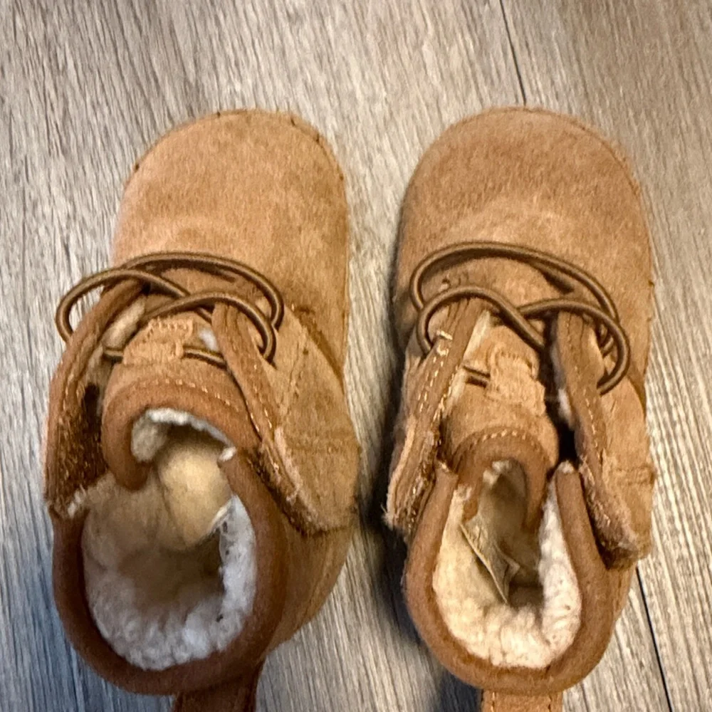 UGG Tan Kids Boots with Cozy Lining